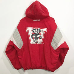 Vintage Starter Jacket Wisconsin Uni Badgers (L/BIG)