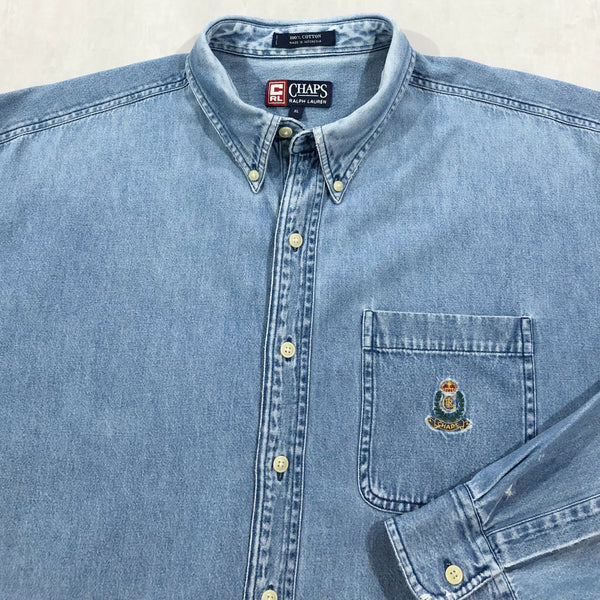 Vintage Chaps Ralph Lauren Denim Shirt (XL)