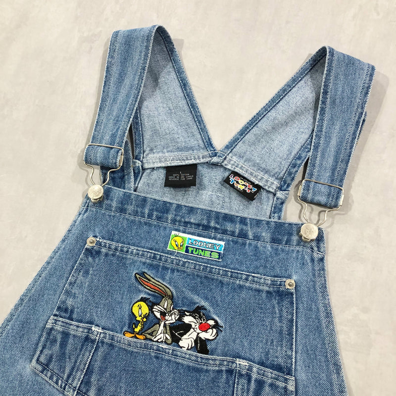 Vintage 1997 Looney Tunes Denim Overalls (W/L)