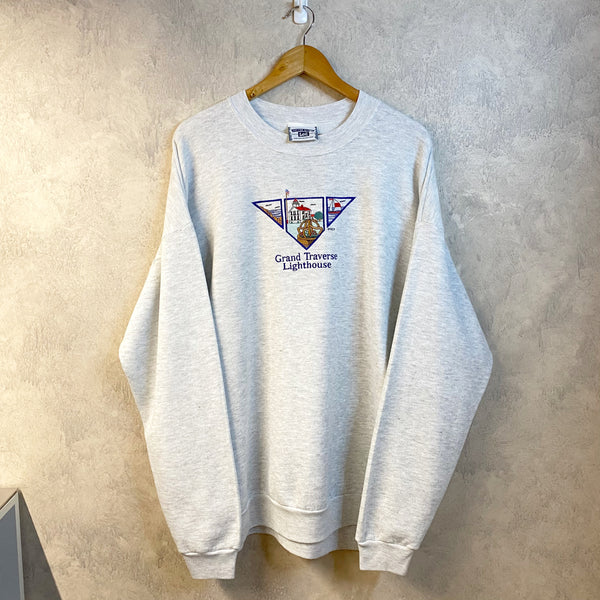 Vintage Lee Sweatshirt Grand Traverse Lighthouse (XL)