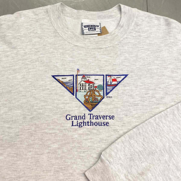 Vintage Lee Sweatshirt Grand Traverse Lighthouse (XL)