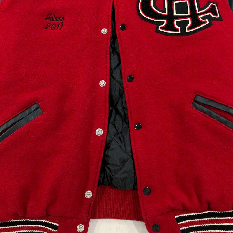 Vintaeg Wool Leather Varsity Jacket (XL)