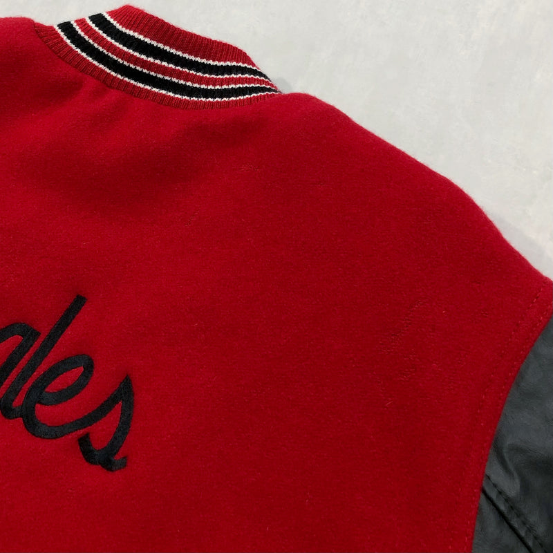 Vintaeg Wool Leather Varsity Jacket (XL)