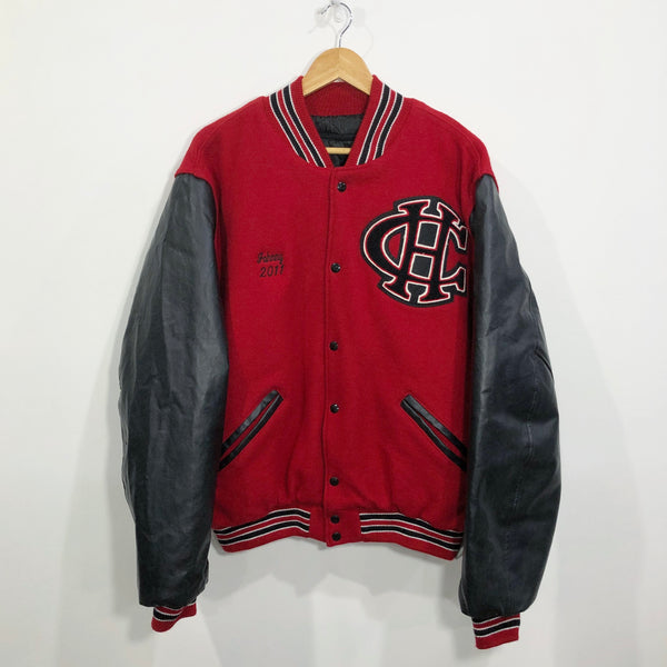 Vintaeg Wool Leather Varsity Jacket (XL)