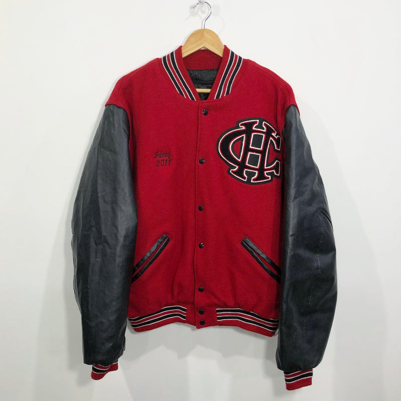 Vintaeg Wool Leather Varsity Jacket (XL)