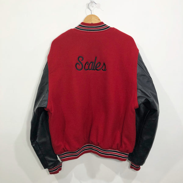 Vintaeg Wool Leather Varsity Jacket (XL)