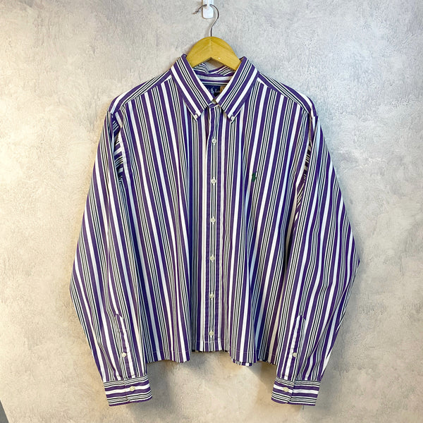 [REWORKED] Polo Ralph Lauren Cropped Shirt (L)