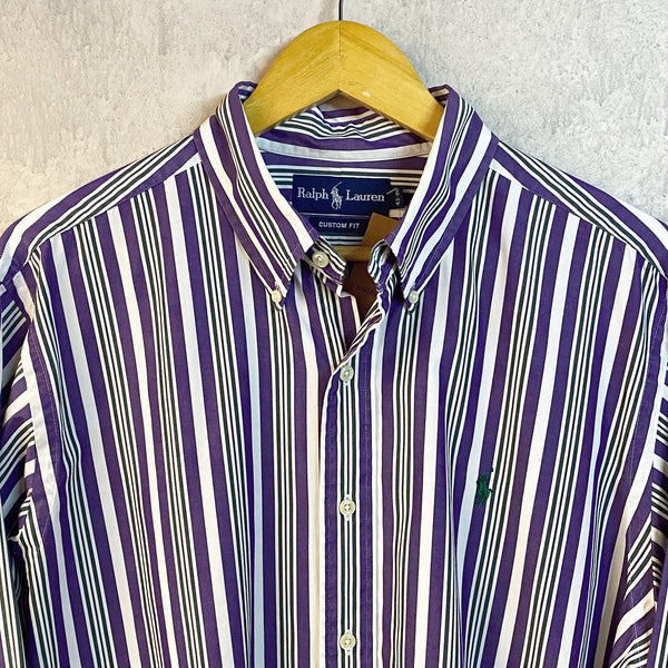 [REWORKED] Polo Ralph Lauren Cropped Shirt (L)