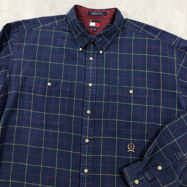 Vintage Tommy Hilfiger Shirt Lion Crest Logo (2XL)