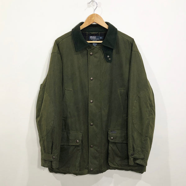 Vintage Polo Ralph Lauren Wax Oil Hunting Jacket (XL)