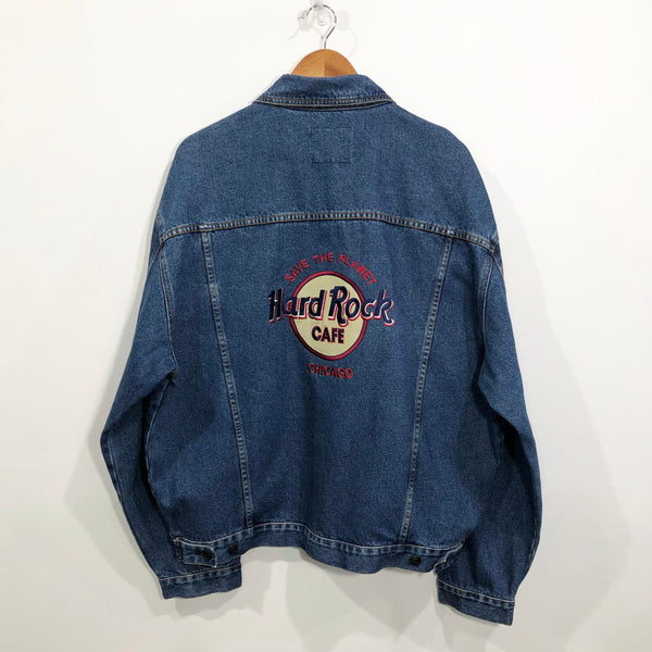 Vintage Hard Rock Cafe Denim Jacket Chicago (XL)