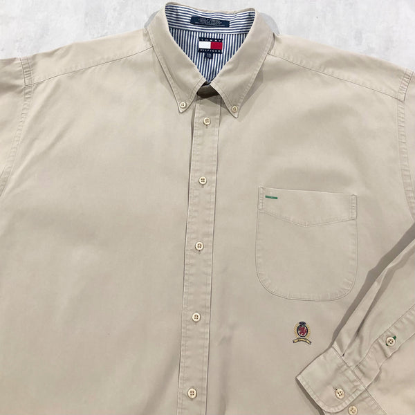 Vintage Tommy Hilfiger Shirt Lion Crest Logo (2XL)