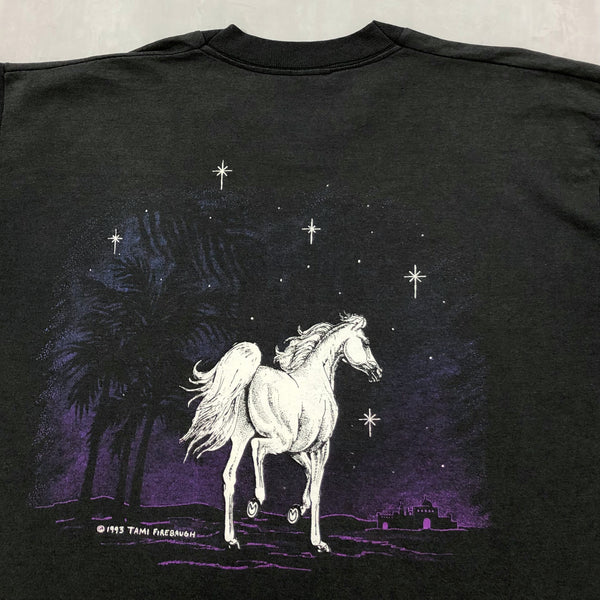 Vintage T-Shirt 1993 Tami Firebaugh Animal Design Horse (L/BIG)
