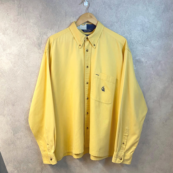 [REWORKED] Vintage Nautica Cropped Shirt (2XL)