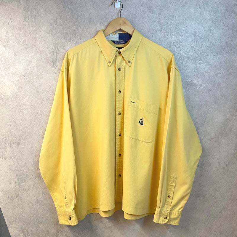 [REWORKED] Vintage Nautica Cropped Shirt (2XL)