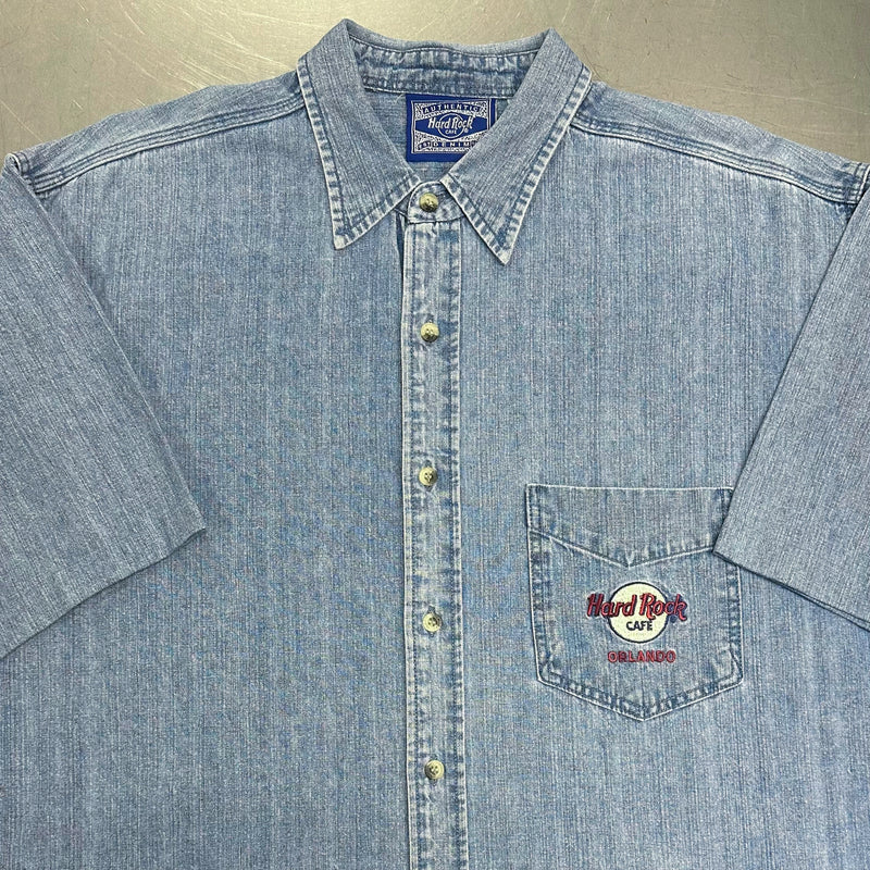 [REWORKED] Vintage Hard Rock Cafe Cropped Shirt (XL)
