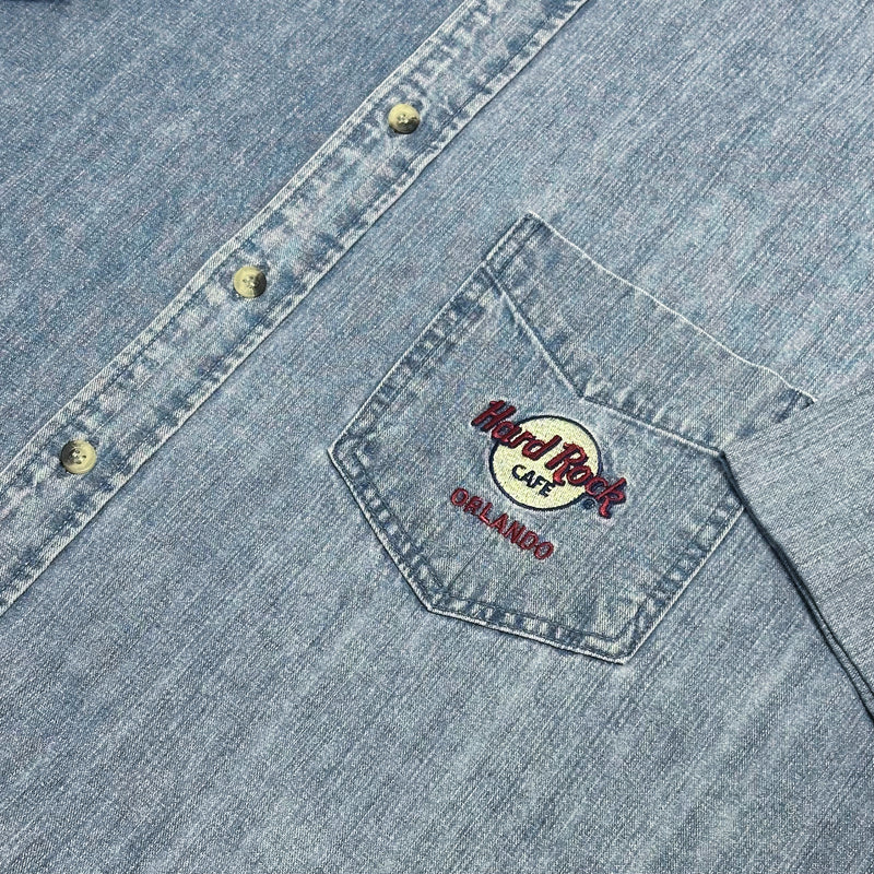 [REWORKED] Vintage Hard Rock Cafe Cropped Shirt (XL)