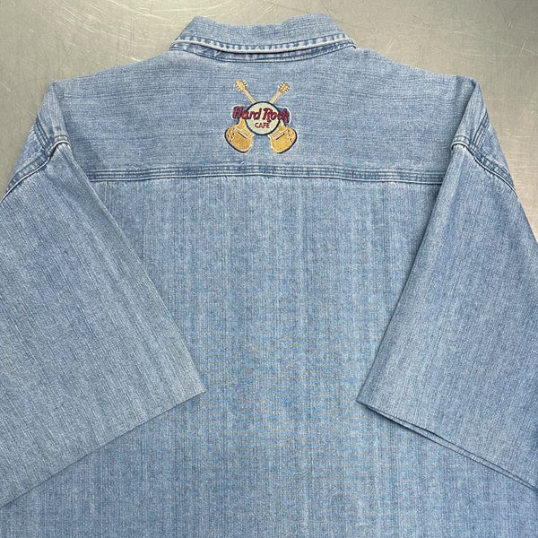 [REWORKED] Vintage Hard Rock Cafe Cropped Shirt (XL)