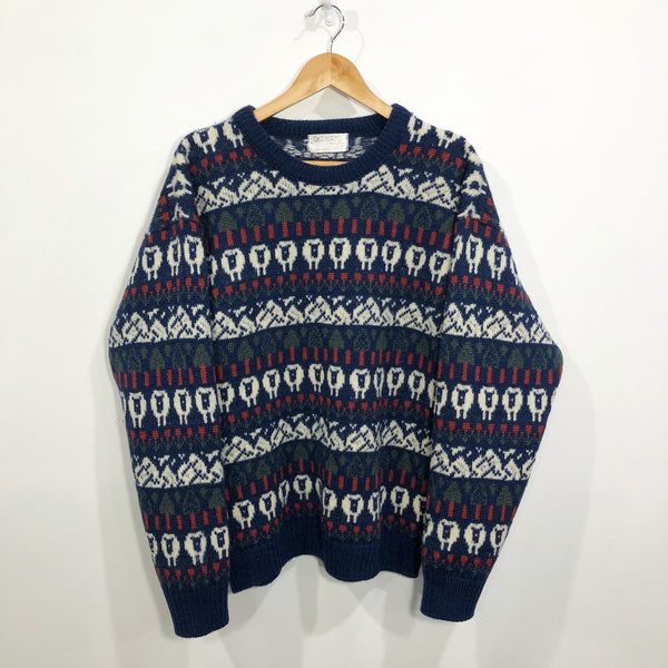 Vintage Wool Knit Sweater (M)
