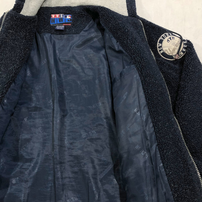 Vintage WWS MLB Sherpa Jacket New York Yankees (L/BIG-XL)