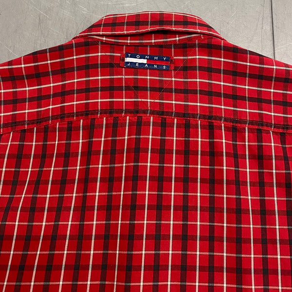 [REWORKED] Vintage Tommy Jeans Cropped Shirt (XL)