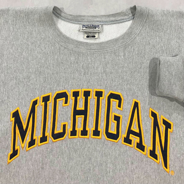 Vintage Steve & Barry's Heavyweight Sweatshirt Michigan Uni (2XL)