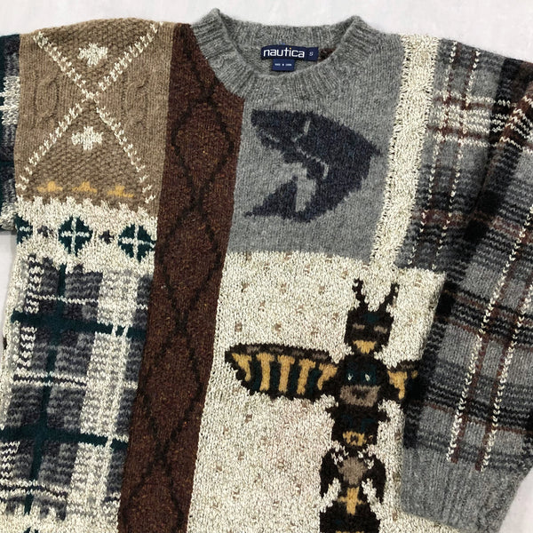 Vintage Nautica Wool Knit Sweater (S)