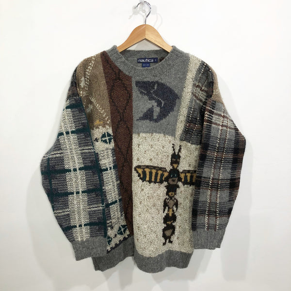 Vintage Nautica Wool Knit Sweater (S)