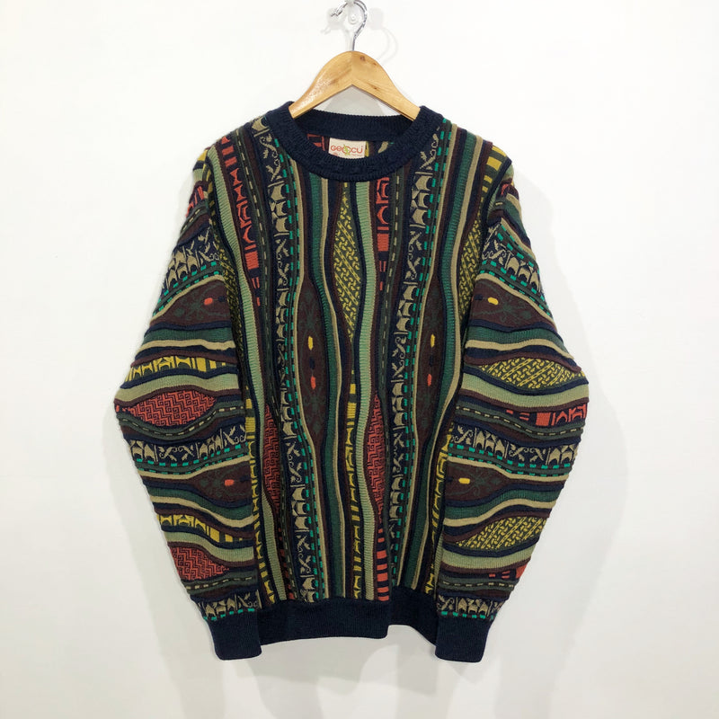 Vintage Geccu Australia Wool Cable Knit Sweater (M-L)