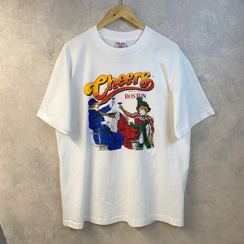 Vintage Softee T-Shirt Cheers Boston Restaurant & Pub USA (L)