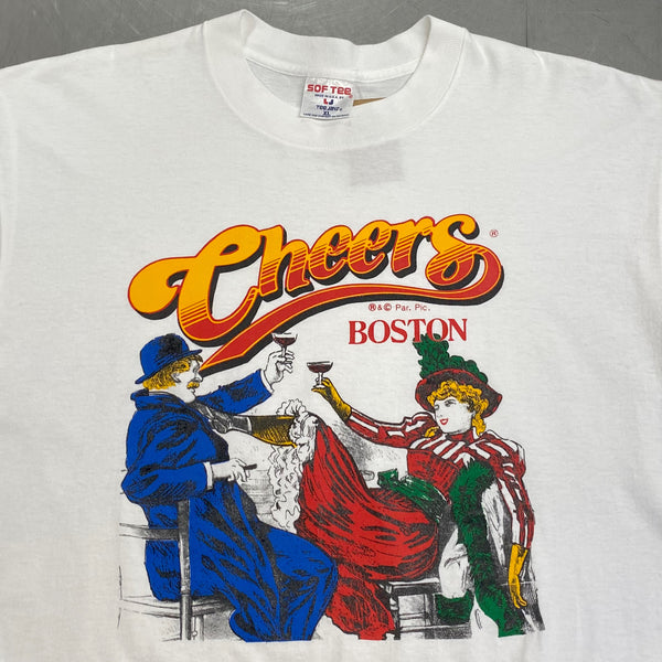 Vintage Softee T-Shirt Cheers Boston Restaurant & Pub USA (L)