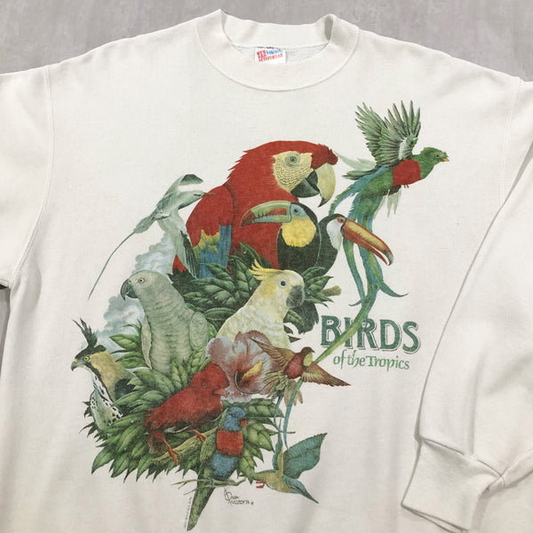 Vintage Sweatshirt Birds of the Tropics (L)