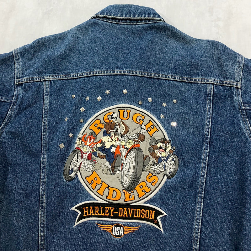 Vintage Harley Davidson x Warner Bros Denim Jacket (M/SHORT)