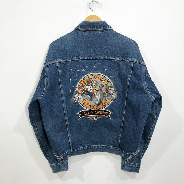 Vintage Harley Davidson x Warner Bros Denim Jacket (M/SHORT)