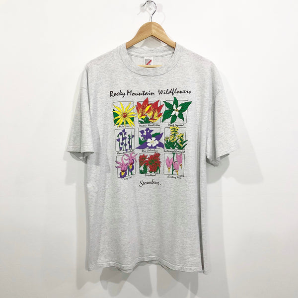Vintage T-Shirt 1993 Rocky Mountain Wild flowers USA (XL)