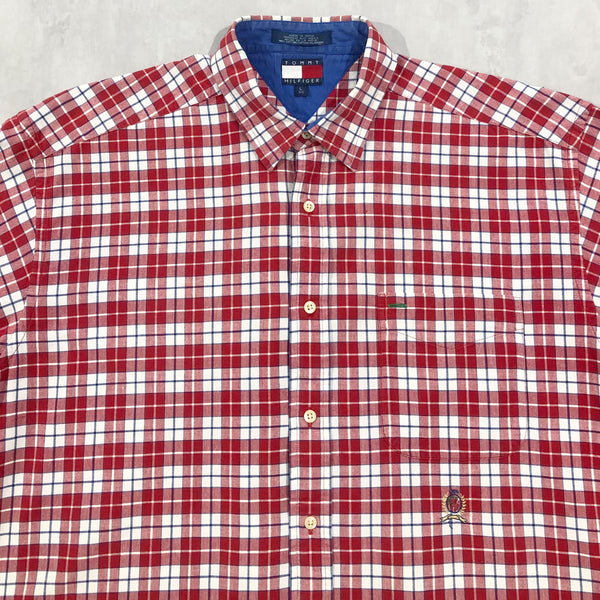 Vintage Tommy Hilfiger Shirt Lion Crest Logo (L/BIG/TALL)