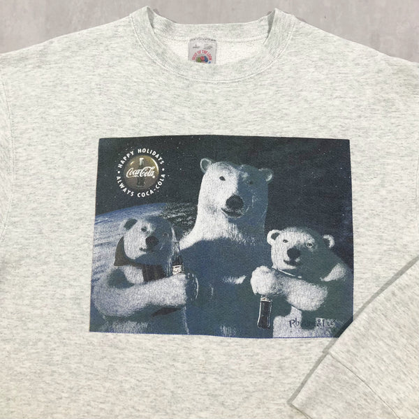 Vintage Fruit of the Loom Sweatshirt Coca Cola USA (M/SHORT)