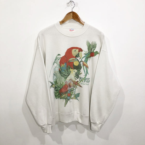 Vintage Sweatshirt Birds of the Tropics (L)