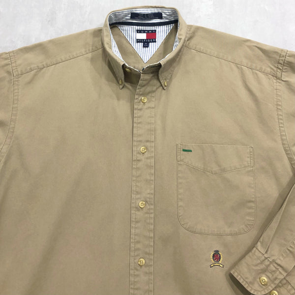 Vintage Tommy Hilfiger Shirt Lion Crest Logo (L/TALL)