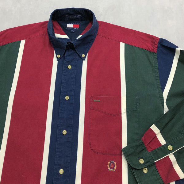Vintage Tommy Hilfiger Shirt Lion Crest Logo (XL)