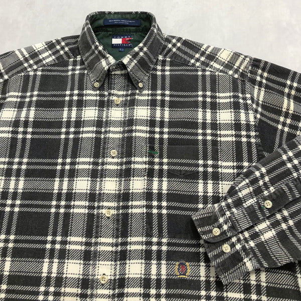 Vintage Tommy Hilfiger Corduroy Shirt Lion Crest Logo (S)