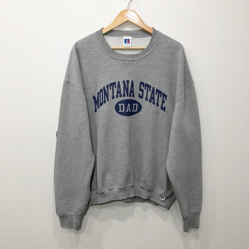 Vintage Russell Fleeced Sweatshirt Montana State Uni (L)