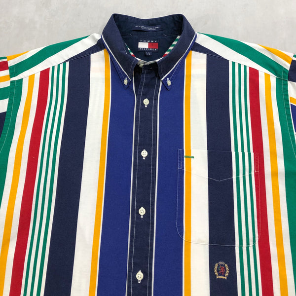 Vintage Tommy Hilfiger Shirt Lion Crest Logo (XL)