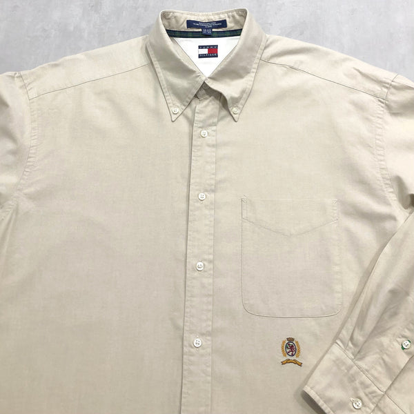 Vintage Tommy Hilfiger Shirt Lion Crest Logo (XL/BIG/TALL)