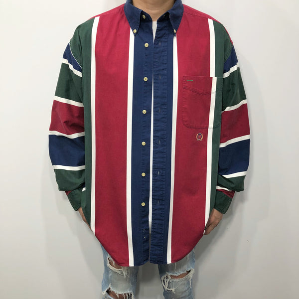 Vintage Tommy Hilfiger Shirt Lion Crest Logo (XL)