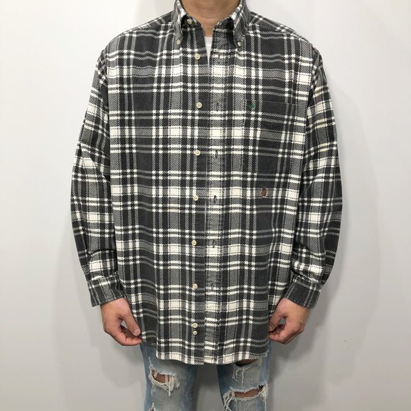 Vintage Tommy Hilfiger Corduroy Shirt Lion Crest Logo (S)