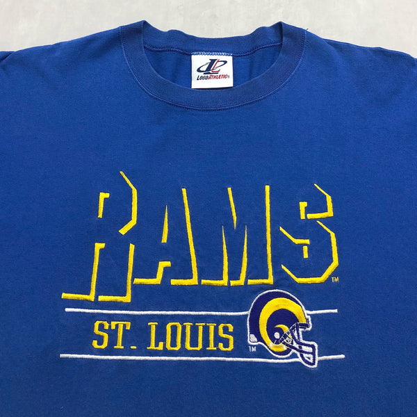 Vintage Logo Athletic T-Shirt NFL St. Louis Rams USA (2XL)