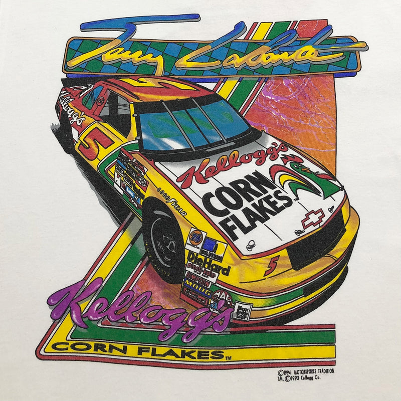 Vintage Hanes T-Shirt 1993 Kellogg's Corn Flackes #5 Tony Labende (L)