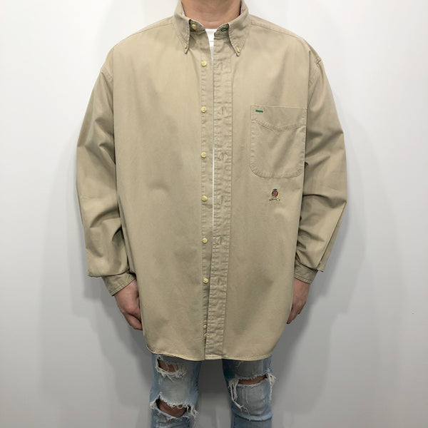 Vintage Tommy Hilfiger Shirt Lion Crest Logo (L/TALL)