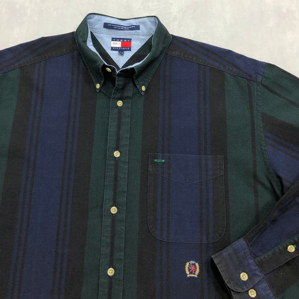 Vintage Tommy Hilfiger Shirt Lion Crest Logo (L/BIG/TALL)